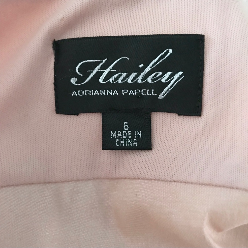 Hailey by Adrianna Papell Blush Bridesmaid Dress - Picture 5 of 7